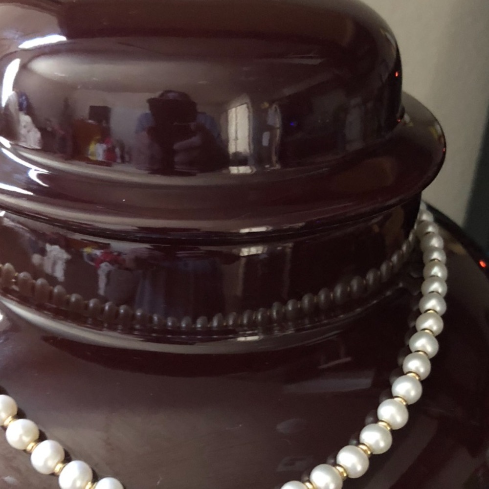 Pearls with 14 KT gold beads, purchased from Gordon’s Jewelers
